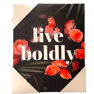 At‎ Home Live Boldly Floral Canvas Wall Decor
